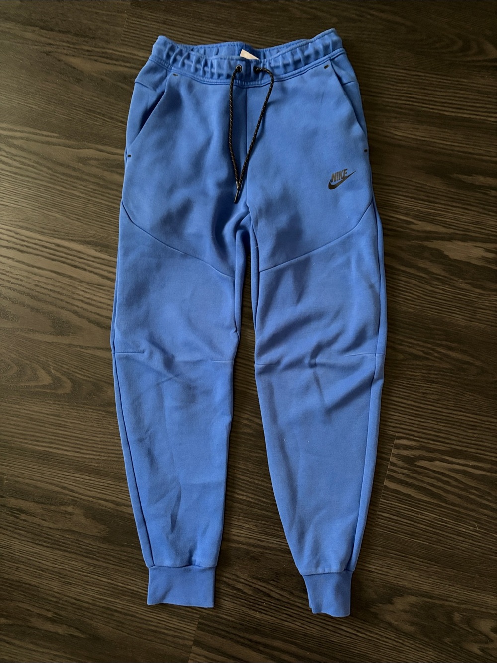 Nike Tech Mens Royal Blue Joggers with Black Logo